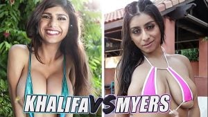 Bataille SUPERBE: Violet Myers vs. Mia Khalifa